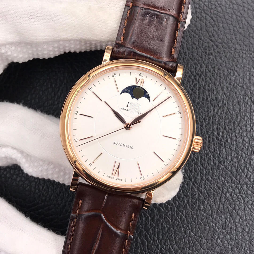 PORTOFINO MOON PHASE IW459401 MKS BRACELET MARRON FACTORY