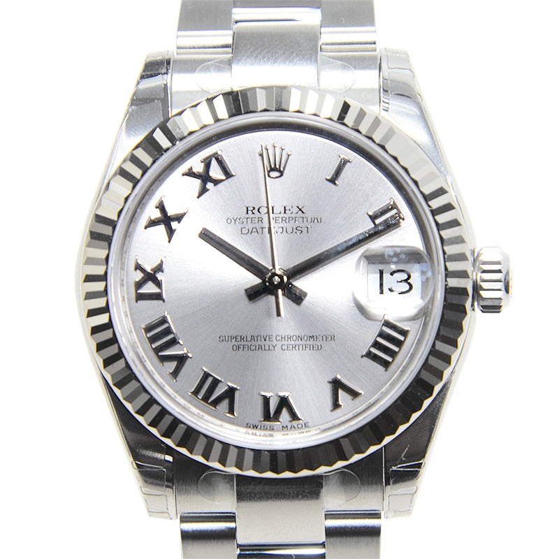 Datejust 31 Damenuhr mit rhodiniertem Zifferblatt M178274-0062 