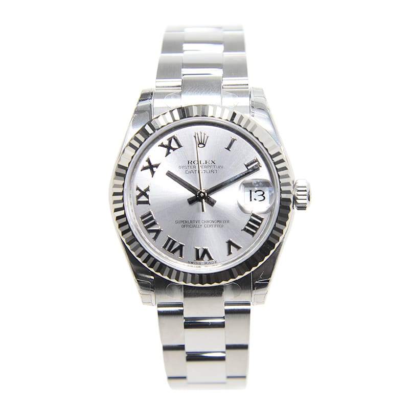 Datejust 31 Damenuhr mit rhodiniertem Zifferblatt M178274-0062 