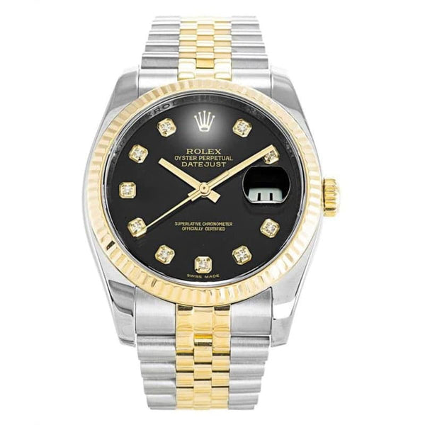 Rolex Datejust 116233 Montre Homme Bicolore Noir 36MM 