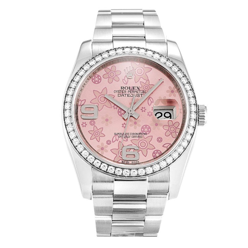 Rolex Datejust Cadran Floral Rose 116244 Femme 36MM 