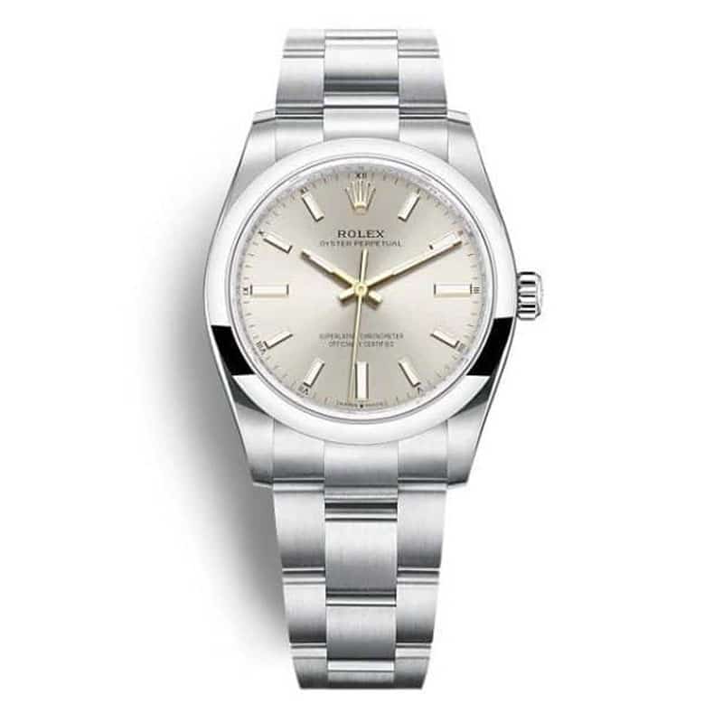 Rolex Oyster Perpetual 124200 Silber Unisex 34MM 