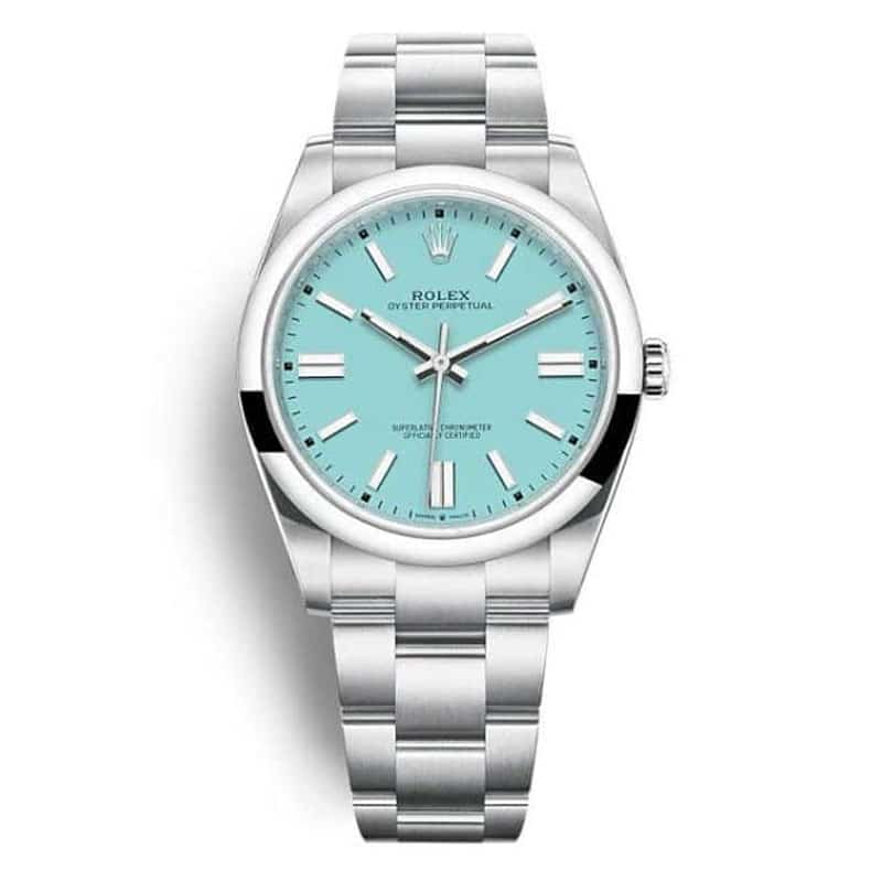 Rolex Oyster Perpetual 126000 Bleu turquoise Homme 36MM 