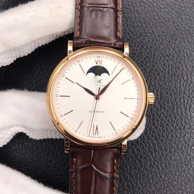 PORTOFINO MOON PHASE IW459401 MKS BRACELET MARRON FACTORY