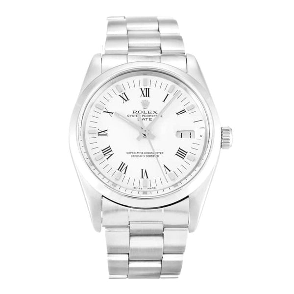 Rolex Oyster Perpetual Date 34 mm Weiß 15000 Unisex 34 MM 