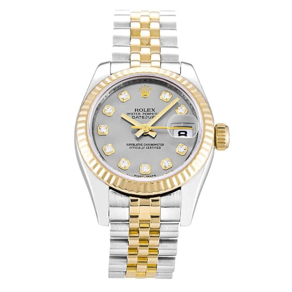 Rolex Datejust Silbernes Zifferblatt 179173 Lady 26MM 