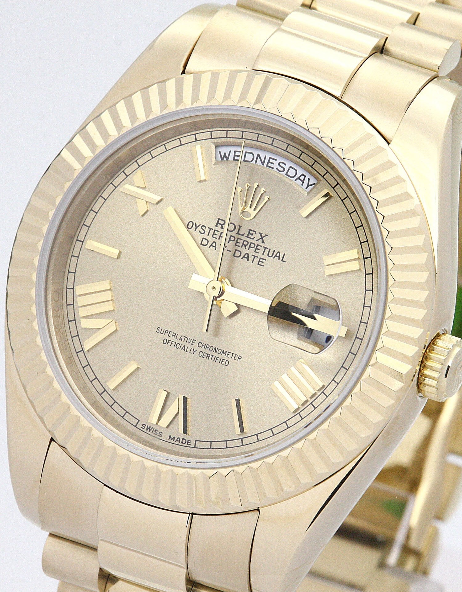 Rolex Day-Date II Gold Dial 218238 Mens 41MM