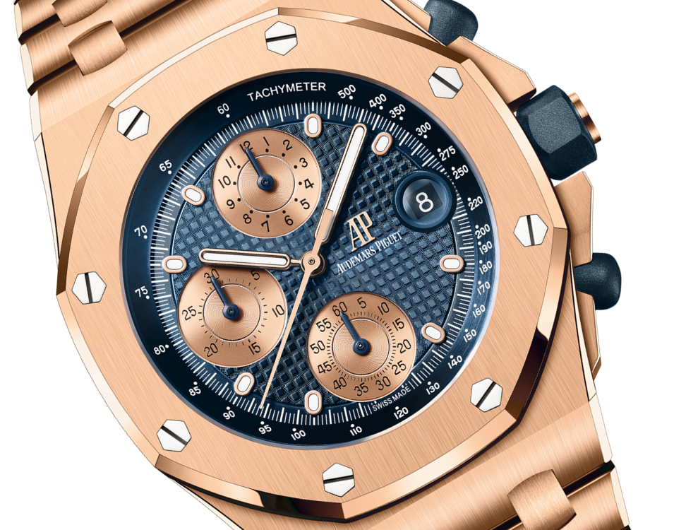 OFFSHORE Chronograph in Roségold mit blauem Zifferblatt, 42 mm