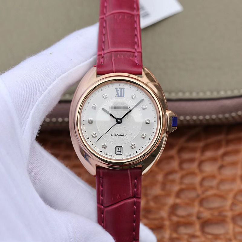 CLE DE AUTOMATIC 35MM WJCL0032 18K ROSÉGOLD SILBERGRAUES ZIFFERBLATT