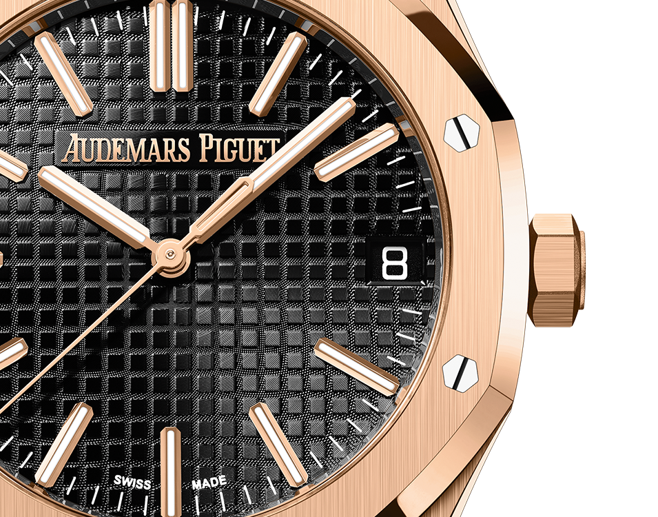 AUDEMARS PIGUET Roségold, schwarzes Zifferblatt, 41 mm