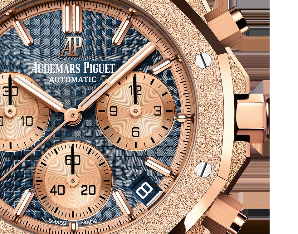 AUDEMARS PIGUET FROSTED GOLD CHRONOGRAPH Blue Dial 41mm