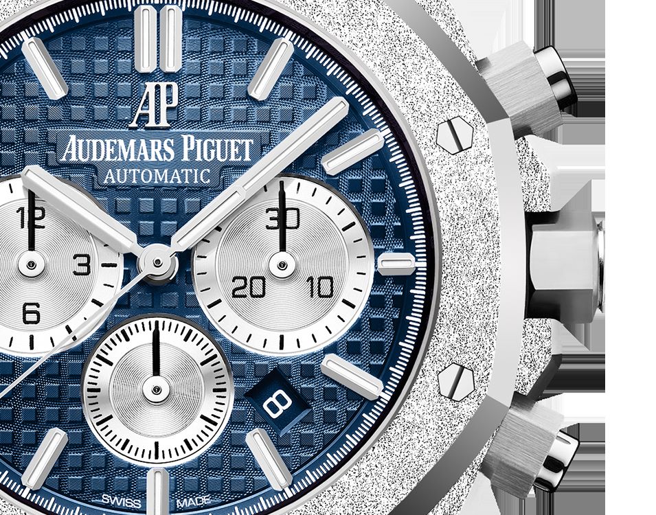 AUDEMARS PIGUET FROSTED GOLD CHRONOGRAPH Blue Dial 41mm