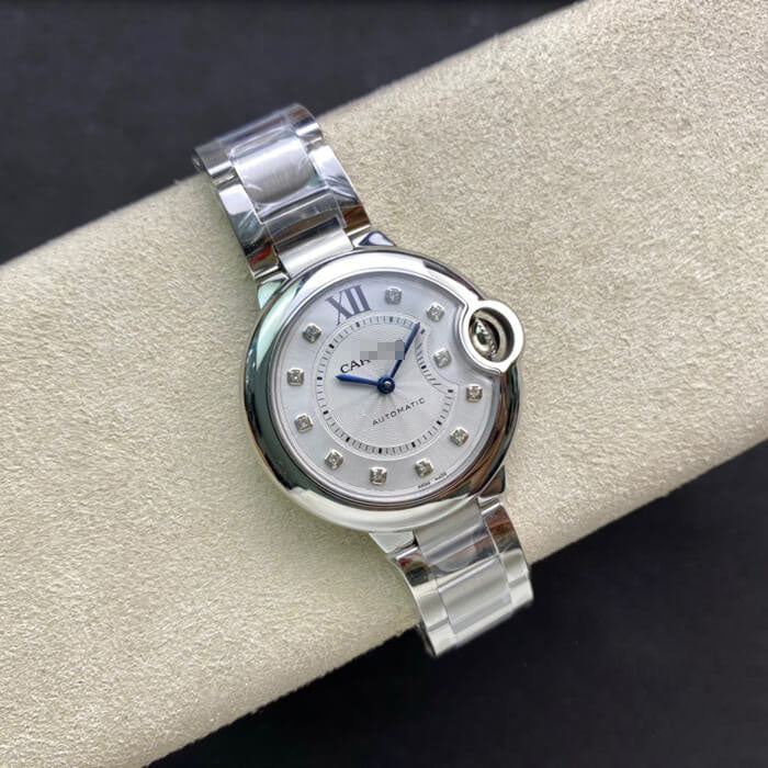 BALLON BLEU DE  WE902074 33MM V6 FACTORY SILVER STAINLESS STEEL STRAP