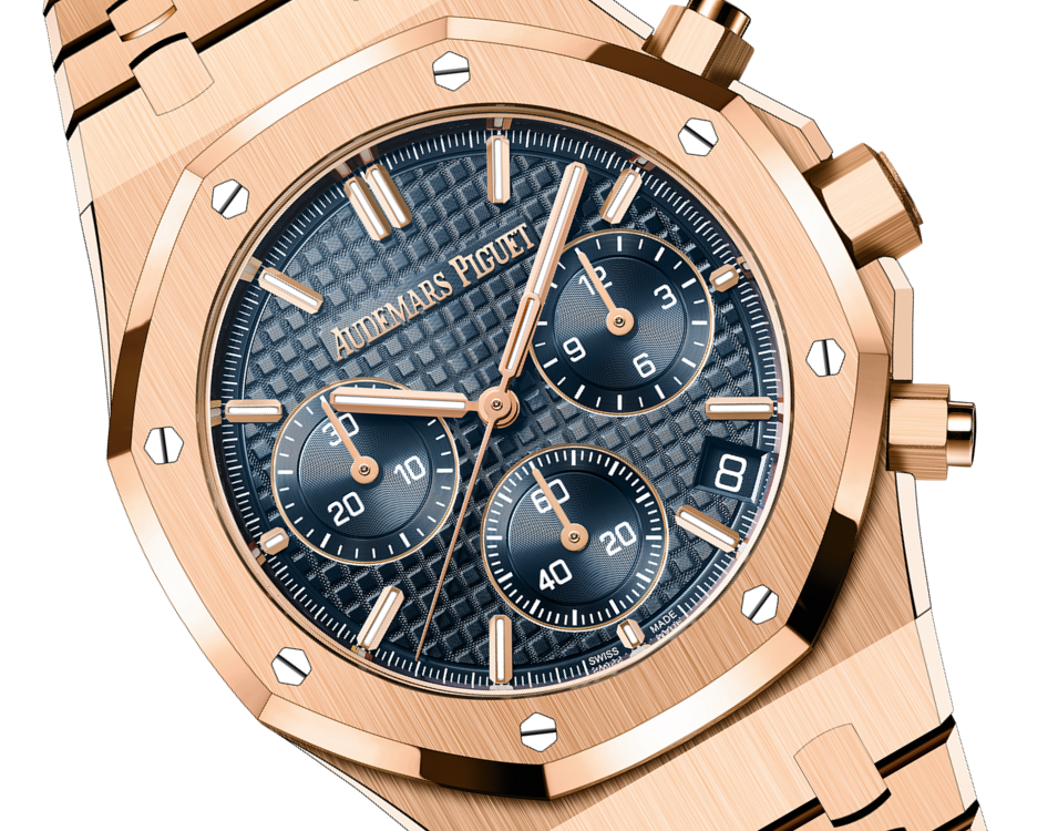 AUDEMARS PIGUET Roségold „Bleu nuit nuage 50“ Zifferblatt CHRONOGRAPH 41 mm