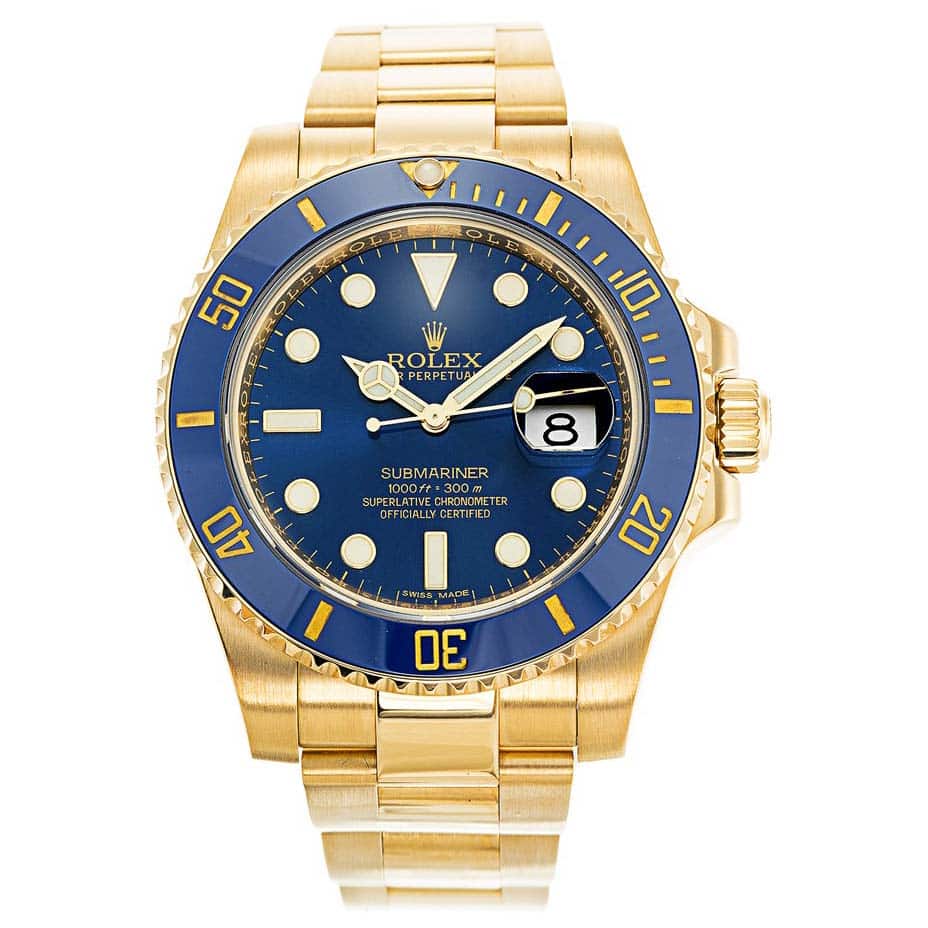 Rolex Submariner Cadran Bleu Or 116618LB Homme 40MM 