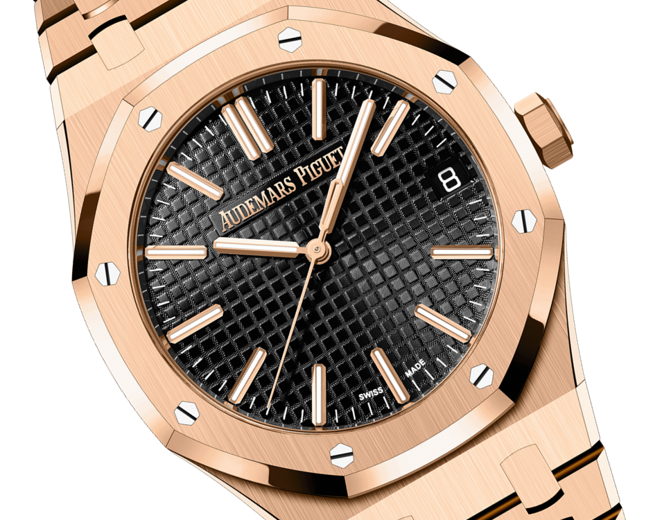 AUDEMARS PIGUET Roségold, schwarzes Zifferblatt, 41 mm