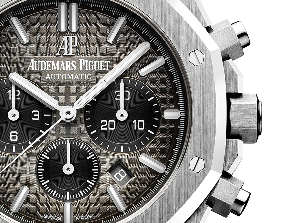 AUDEMARS PIGUET CHRONOGRAPH, 41 mm, Zifferblatt hellbraun geräuchert