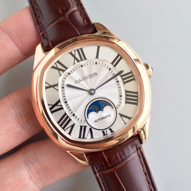 DRIVE DE  MOONPHASE WGNM0008 ROSE GOLD SILVER DIAL