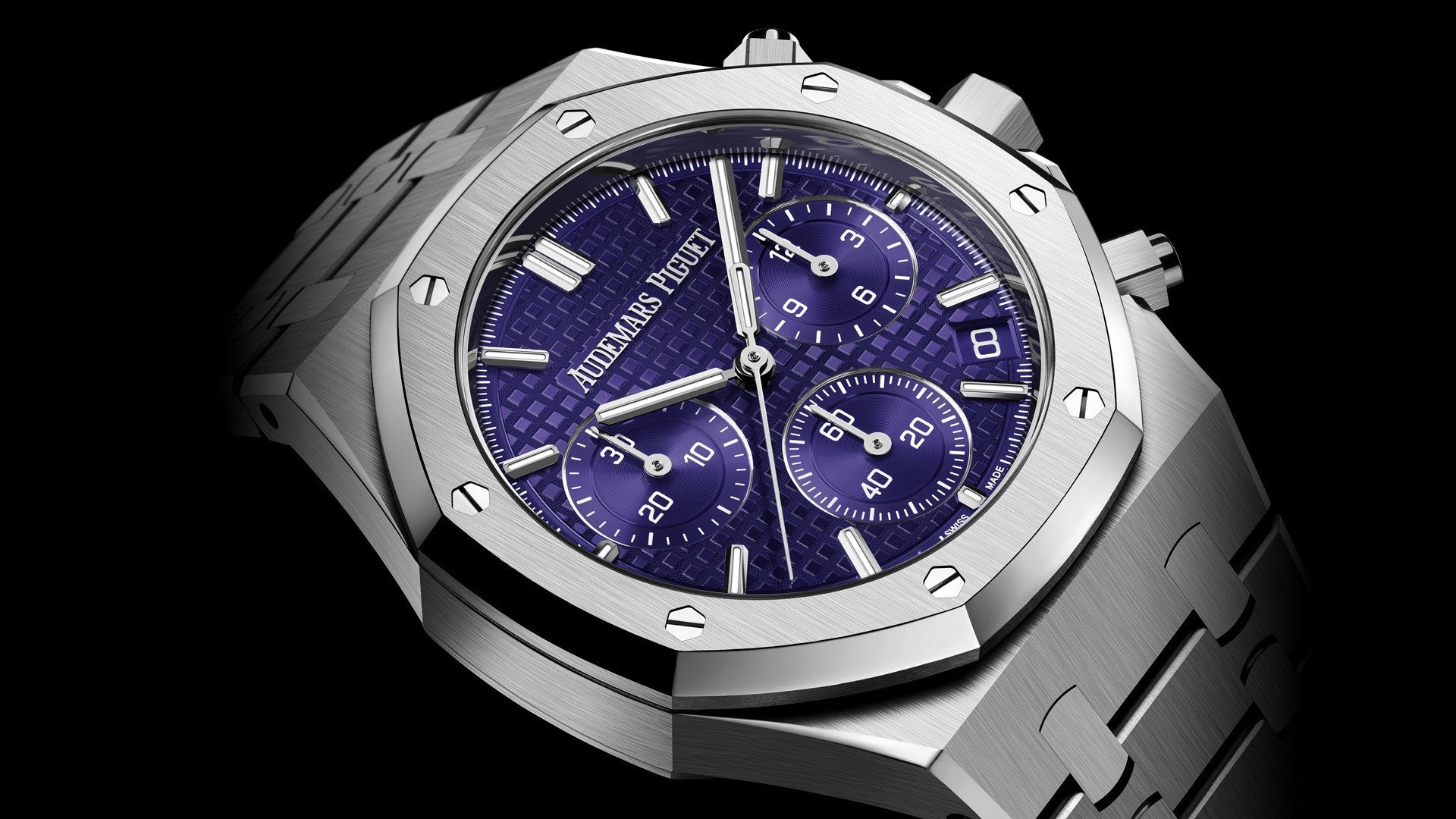 AUDEMARS PIGUET CHRONOGRAPH, lila Zifferblatt, 41 mm