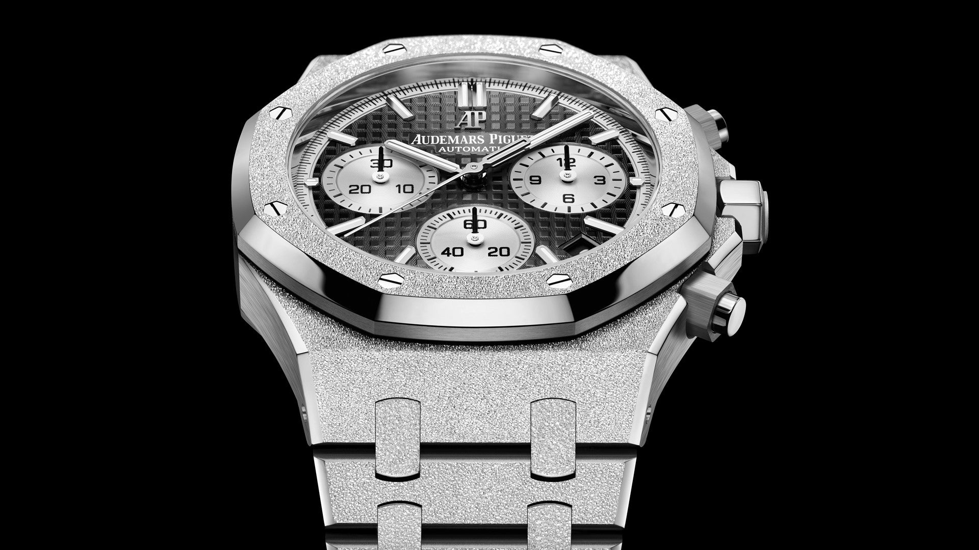 AUDEMARS PIGUET FROSTED GOLD CHRONOGRAPH Black Dial 41mm