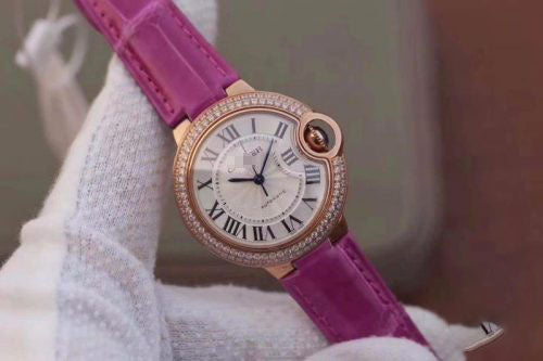 REPLIK BALLON BLEU 36MM ROSÉGOLD V9 FABRIK SILBERNES ZIFFERBLATT