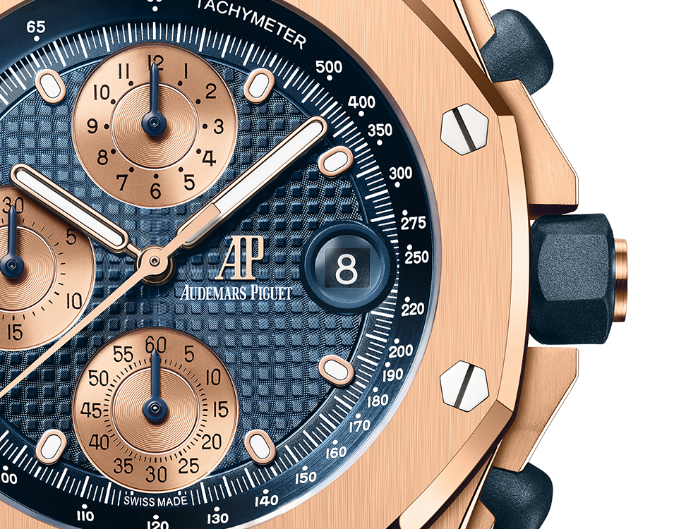 OFFSHORE Chronograph in Roségold mit blauem Zifferblatt, 42 mm