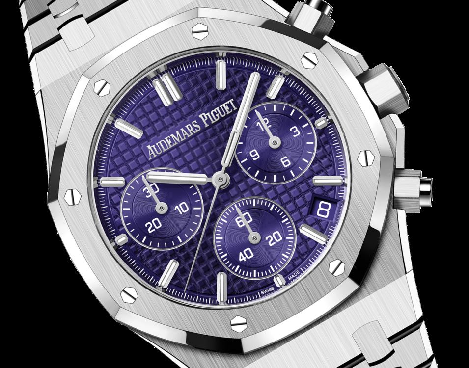 AUDEMARS PIGUET CHRONOGRAPH, lila Zifferblatt, 41 mm