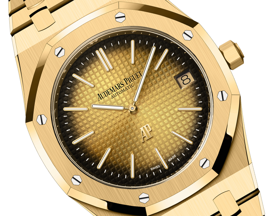 AUDEMARS PIGUET &quot;JUMBO&quot; Smoked Yellow Gold-Toned Dial 39mm