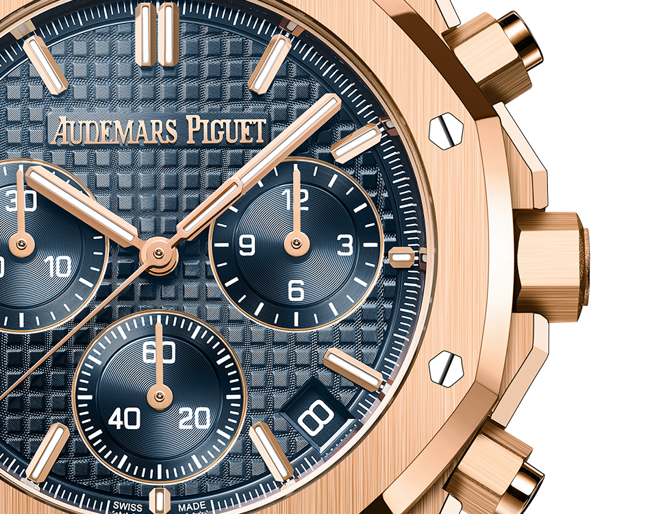 AUDEMARS PIGUET Roségold „Bleu nuit nuage 50“ Zifferblatt CHRONOGRAPH 41 mm