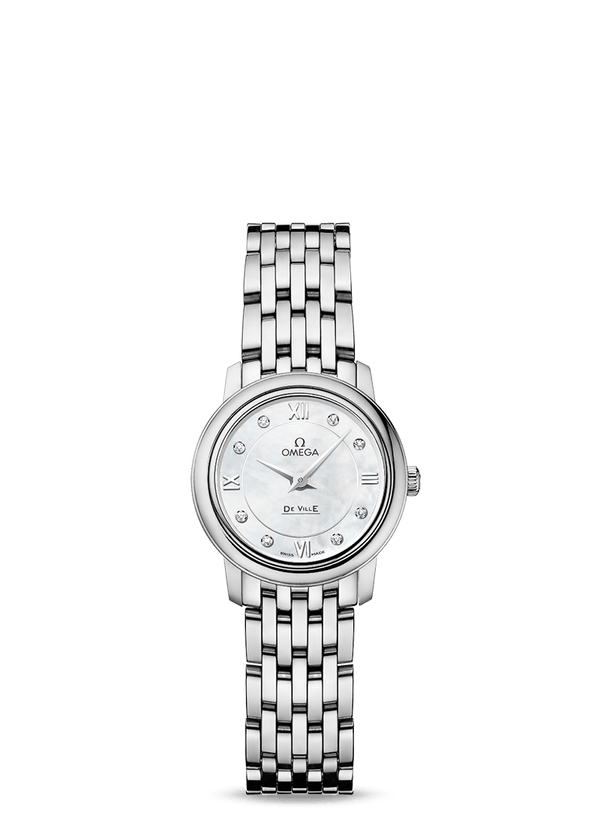 De Ville Steel Diamanten Watch 424.10.24.60.55.001